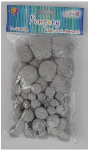 Przejdź do produktu Pompony szare POM-061, Aliga