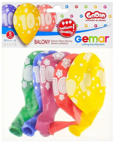Przejdź do produktu Balony Premium Hel z nadr. 10, 13"" op. 5szt., GoDan