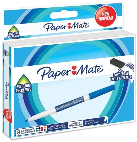 Przejdź do produktu Marker suchościeralny okrągły Fine mix 8szt, Paper Mate