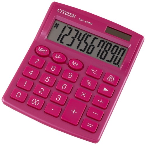 Przejdź do produktu Kalkulator Citizen SDC-810NRPKE 10 cyfrowy, 127 x 105 mm, różowy