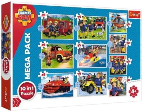 Przejdź do produktu Puzzle 10w1 Strażak Sam. Poznaj ekipę ratunkową St