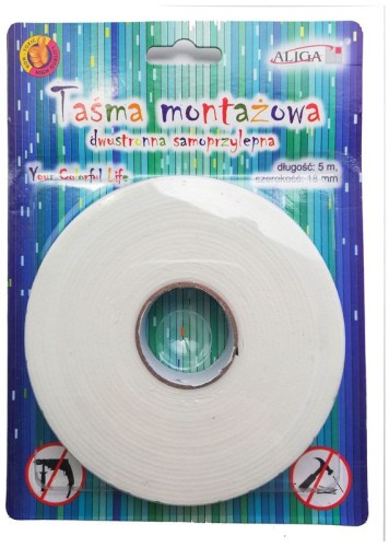 Przejdź do produktu Taśma piankowa samoprzylepna dwustronna 18mm x 5m PSD-3457, Aliga