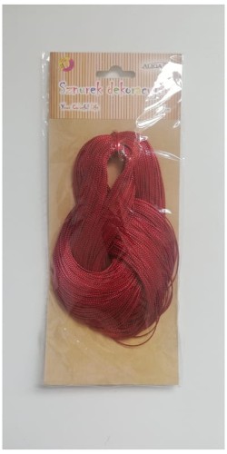 Przejdź do produktu Sznurek dekoracyjny SZM-5573 czerwony 1mm x 100m, Aliga