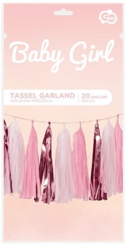 Przejdź do produktu Girlanda B&G Frędzelki - Baby Boy 36x250cm jasnoró