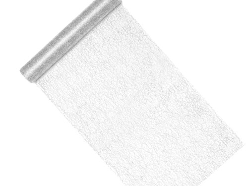 Przejdź do produktu Siatka dekoracyjna - Fibra, srebrny, 0,36x9m