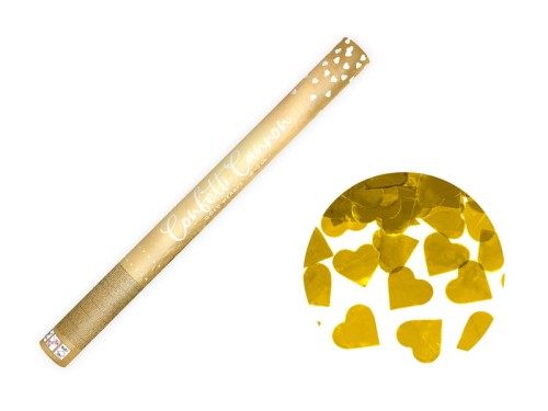 Przejdź do produktu Tuba z sercami, złoty, 60cm