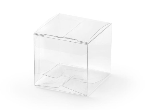 Przejdź do produktu Pudełeczka kwadratowe, transparentne, 5x5x5cm: 1op./10szt.