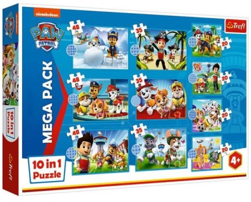 Przejdź do produktu Puzzle 10w1 Niezawodna drużyna Psiego Patrolu. PAW