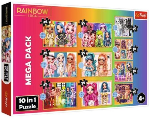 Przejdź do produktu Puzzle 10w1 Kolekcja modnych laleczek - MGA Rainbo