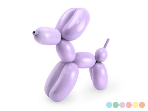 Przejdź do produktu Balony modeliny pastelowe 130cm z pompką, mix: 1op./30szt.