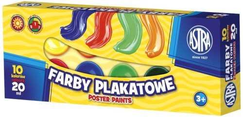 Przejdź do produktu Farby plakatowe 10-kol. 20 ml., Astra
