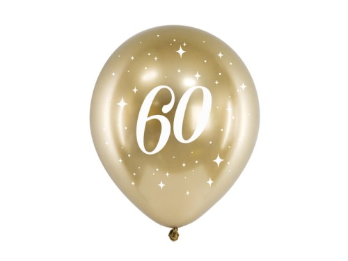 Przejdź do produktu Balony Glossy 30cm, 60, złoty: 1op./6szt.
