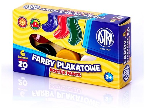 Przejdź do produktu Farby plakatowe 6kol 20ml ASTRA p6