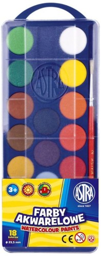 Przejdź do produktu Farby akwarelowe 18kol ASTRA