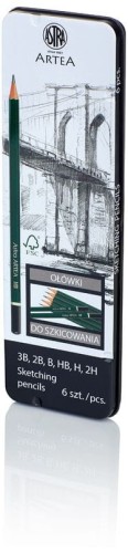 Przejdź do produktu Ołówki do szkicowania 6szt Astra