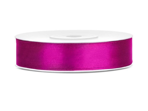 Przejdź do produktu Tasiemka satynowa, fuksja, 12mm/25m