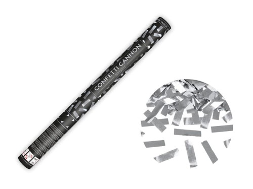 Przejdź do produktu Tuba z konfetti, srebrny, 60cm