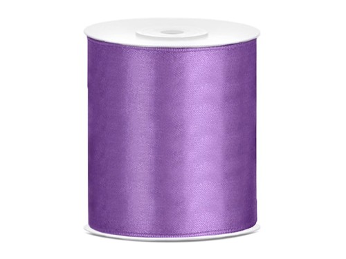 Przejdź do produktu Tasiemka satynowa, lawenda, 100mm/25m