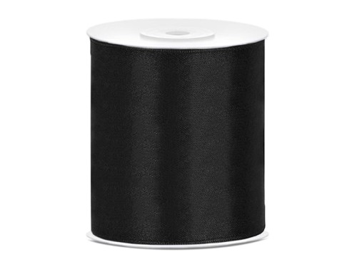 Przejdź do produktu Tasiemka satynowa, czarny, 100mm/25m