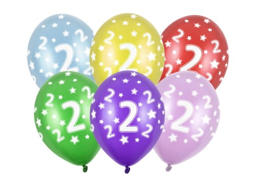 Przejdź do produktu Balony 30cm, 2nd Birthday, Metallic Mix: 1op./50szt.