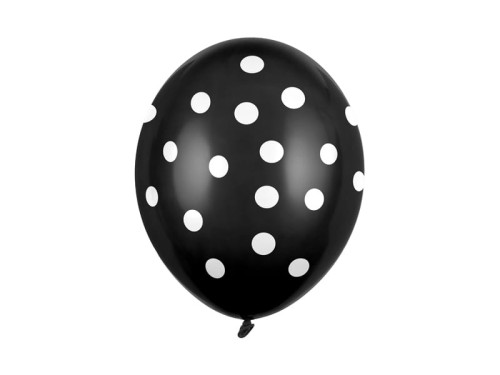 Przejdź do produktu Balony 30cm, Kropki, Pastel Black: 1op./50szt.
