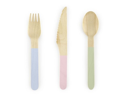 Przejdź do produktu Sztućce drewniane, mix, 16cm: 1op./18szt.