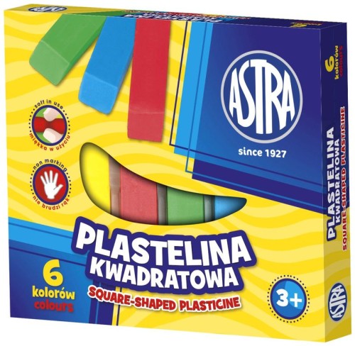 Przejdź do produktu Plastelina 6kol kwadratowa ASTRA