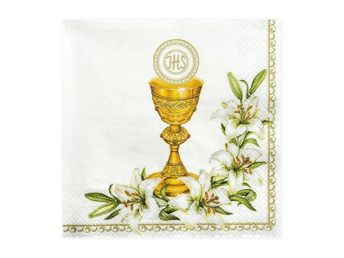 Przejdź do produktu Serwetki Kielich, biały, 33 x 33cm