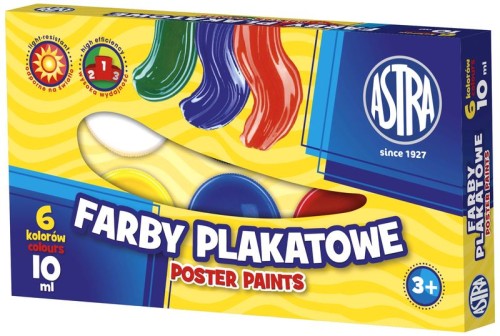 Przejdź do produktu Farby plakatowe Astra 6kol/10ml