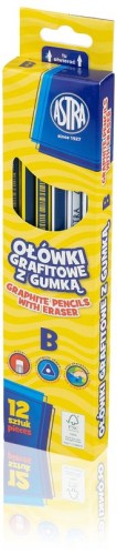Przejdź do produktu Ołówek z gumką B Astra p12   cena za 1 sztukę