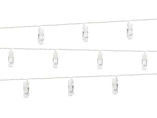 Przejdź do produktu Lampki LED klamerki, bezbarwny, 1,4m