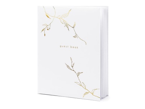 Przejdź do produktu Księga Gości Guest book, 20x24,5cm, biały, 22 kartki