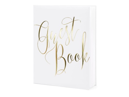 Przejdź do produktu Księga Gości Guest book, 20x24,5cm, biały, 22 kartki