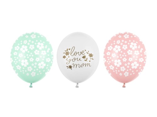 Przejdź do produktu Balony 30 cm, Love you mom, mix