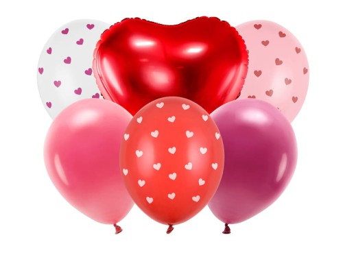 Przejdź do produktu Zestaw balonów Be mine valentine, mix: 1op./6szt.
