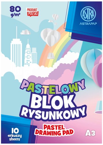 Przejdź do produktu Blok kolorowy barwiony w masie ASTRAPAP PASTEL A3