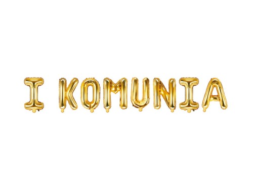 Przejdź do produktu Balon foliowy ''I Komunia'', 260x40 cm, złoty