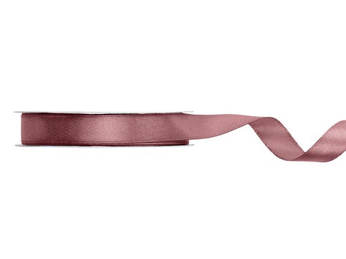 Przejdź do produktu Tasiemka satynowa, ciemny brudny róż, 12mm/25m