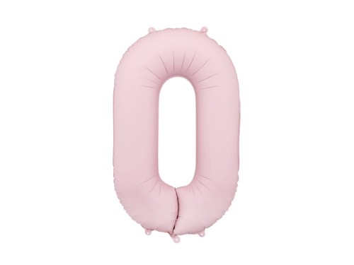 Przejdź do produktu Balon foliowy Cyfra ''0'', 86cm, jasny różowy