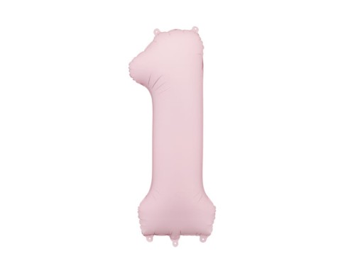 Przejdź do produktu Balon foliowy Cyfra ''1'', 86cm, jasny różowy