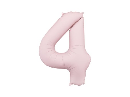 Przejdź do produktu Balon foliowy Cyfra ''4'', 86cm, jasny różowy