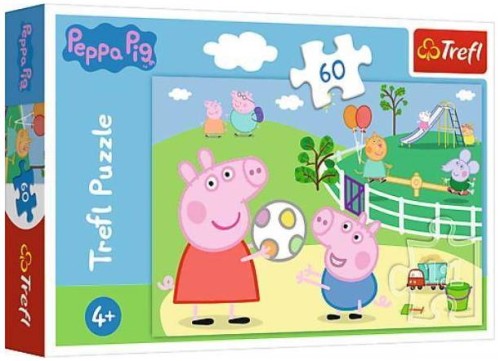 Przejdź do produktu Puzzle 60el Zabawy w gronie przyjaciół Świnka Pepp