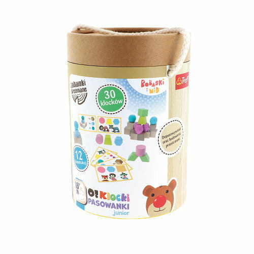 Przejdź do produktu O! Klocki Pasowanki Junior - Bobaski i Miś zabawka