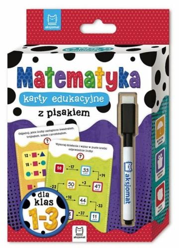 Przejdź do produktu Matematyka.Karty edukacyjne z pisakiem dla klas 1-3