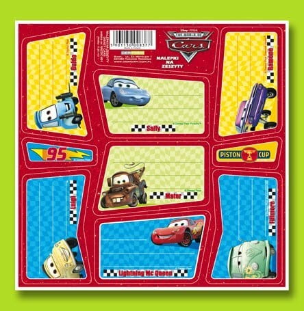 Przejdź do produktu NAKLEJKI NA ZESZYTY PASEK/ CARS 1768 A'15