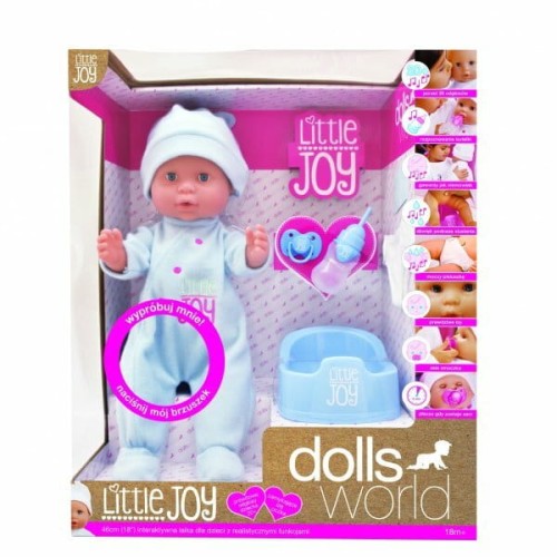 Przejdź do produktu Lalka bobas Little Joy 46cm interaktywna, miękka,