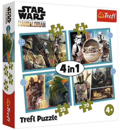 Przejdź do produktu Puzzle 4w1 35,48,54,70el Mandalorian. Star Wars 34