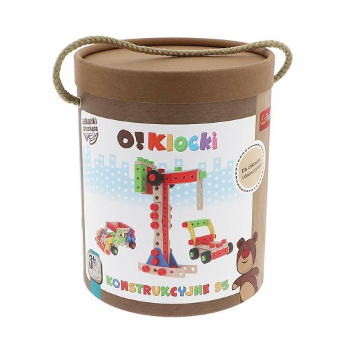 Przejdź do produktu O! Klocki konstrukcyje 95el. zabawka drewniana dla