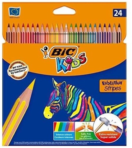 Przejdź do produktu Kredki 18 + 6-kol. Evolution Stripes, BiC