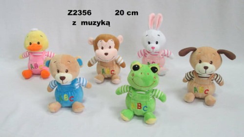 Przejdź do produktu Zwierzęta z melodią 20cm 6wz 142382 mix